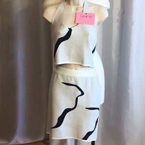 NWOT Knit halter top & skirt combo in size small by SHEIN